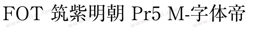 FOT 筑紫明朝 Pr5 M字体转换